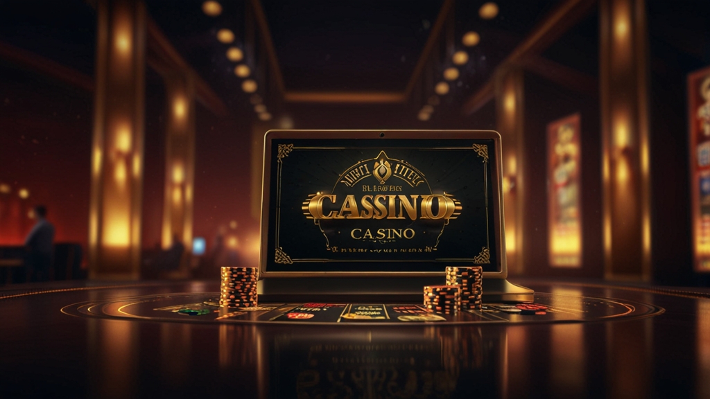 Casino welcome offer banner with chips, free spins, and new player graphics