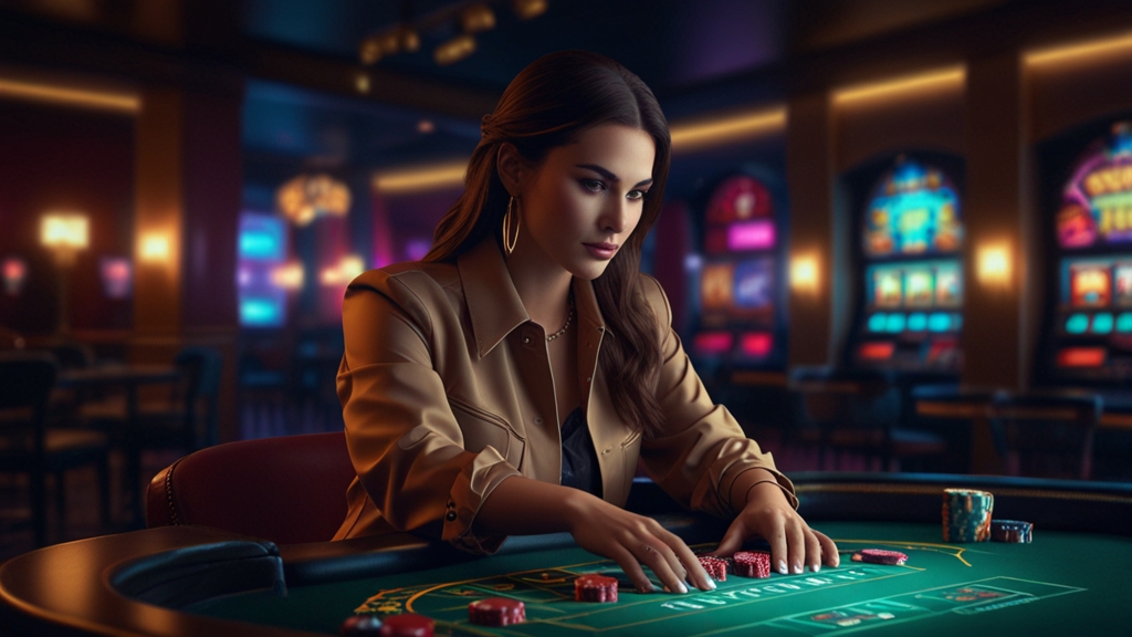 A returning player logging in on a phone in a casino lounge