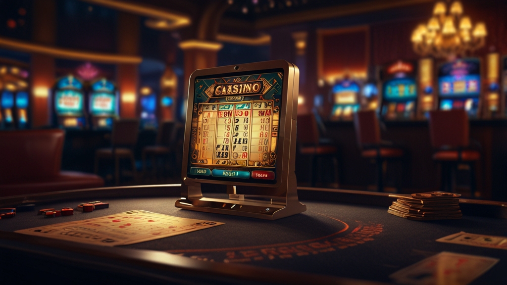 Casino payout verification checklist with ID documents and a laptop